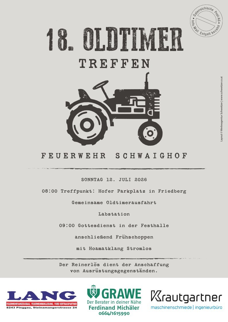 Oldtimerfest am Sonntag, 12 Juli